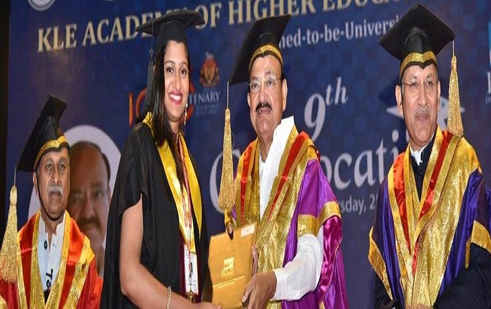 VP Naidu speaks about Unemployment and empathy during KLE Academy Convocation